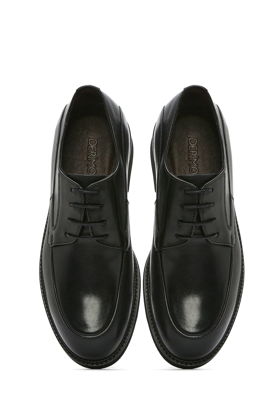 
Men's Black Lace-Up Leather Classic Shoes
