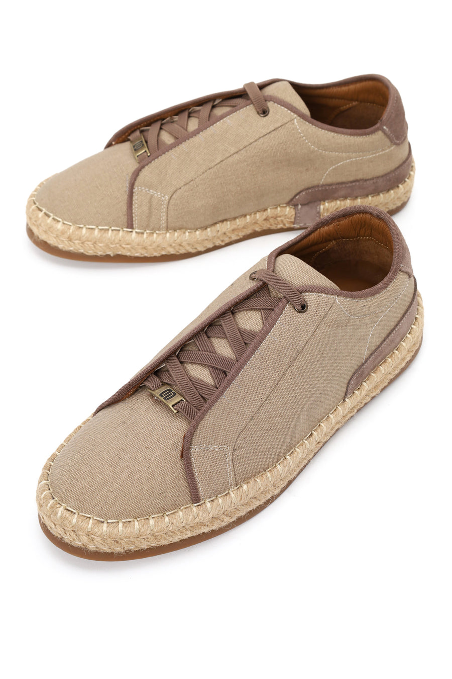 Male Mink Lace-Up Thick-Soled Suede Espadrilles