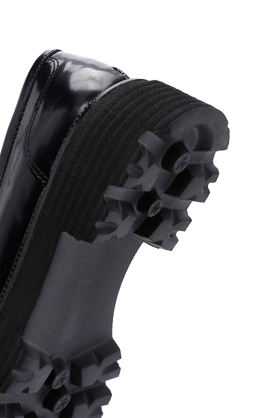 Women's Black Chain Detailed Leather Masculine Loafer