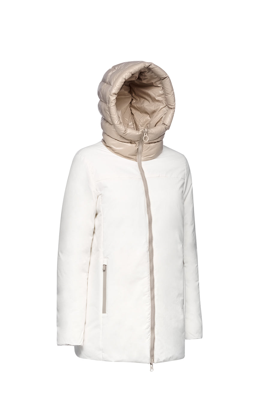 Geox Women's White Spherica Hooded Coat