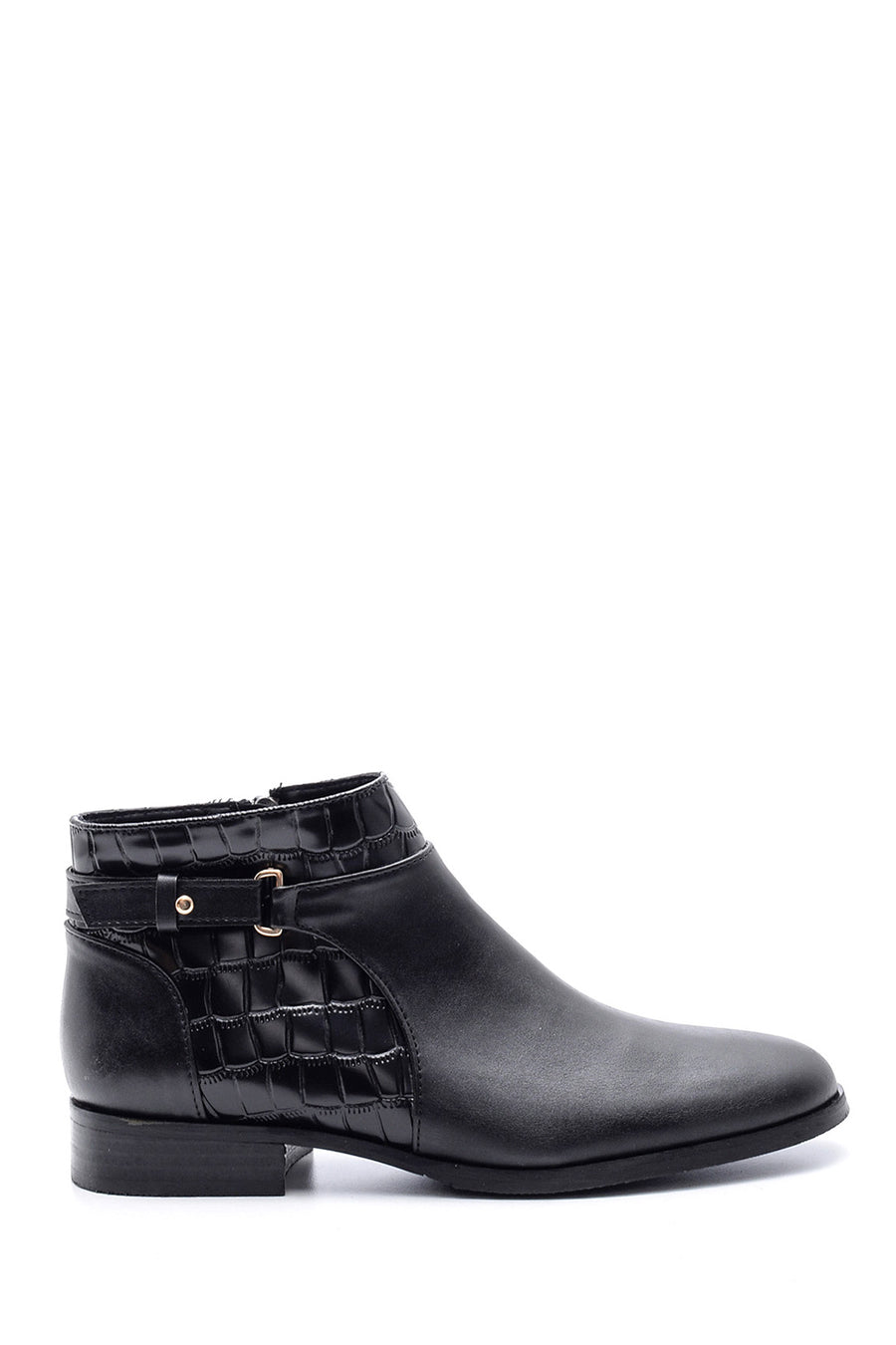 Women's Crocodile Detailed Leather Boots 19WFE150614 | Derimod