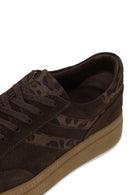 Woman Brown Lace-Up Suede Leather Sneaker | Derimod
