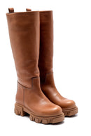 Women's Leather Thick Soled Boots | Derimod