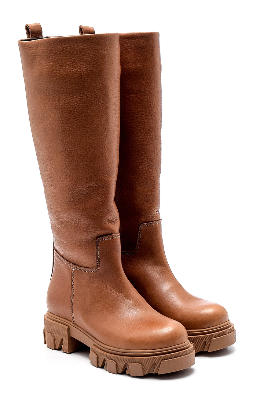 Women's Leather Thick Soled Boots