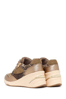 Woman Mink Lace-Up Wedge Sneaker | Derimod