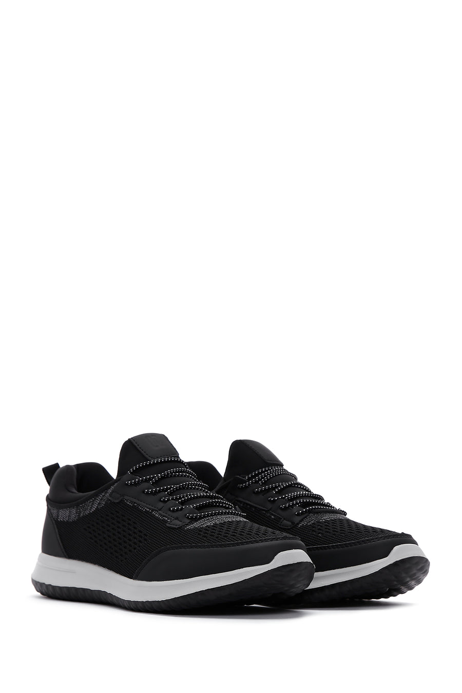 Derimod Zero Men's Black Lace-Up Thick Soled Fabric Sneaker