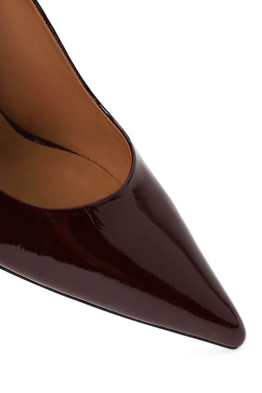 Kadın Bordo İnce Topuklu Rugan Deri Stiletto