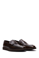 Erkek Kahverengi Deri Casual Loafer | Derimod