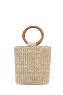 Women's Cream Straw Handbag | Derimod