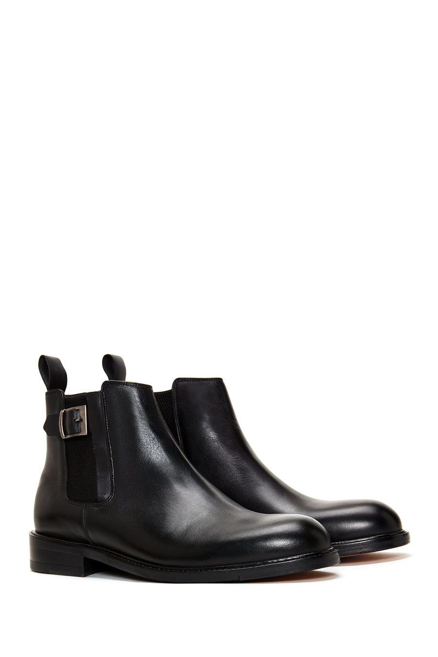 Men's Black Leather Chelsea Boots