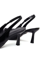 Women's Black Open Back Thin Heeled Shoes | Derimod