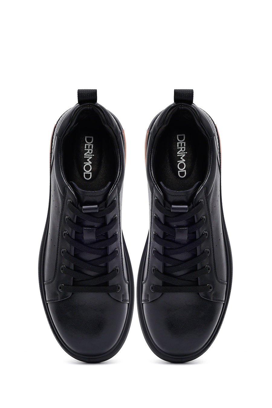 Male Black Lace-Up Leather Sneaker