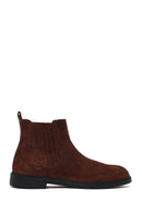 Men's Brown Suede Leather Chelsea Boot | Derimod