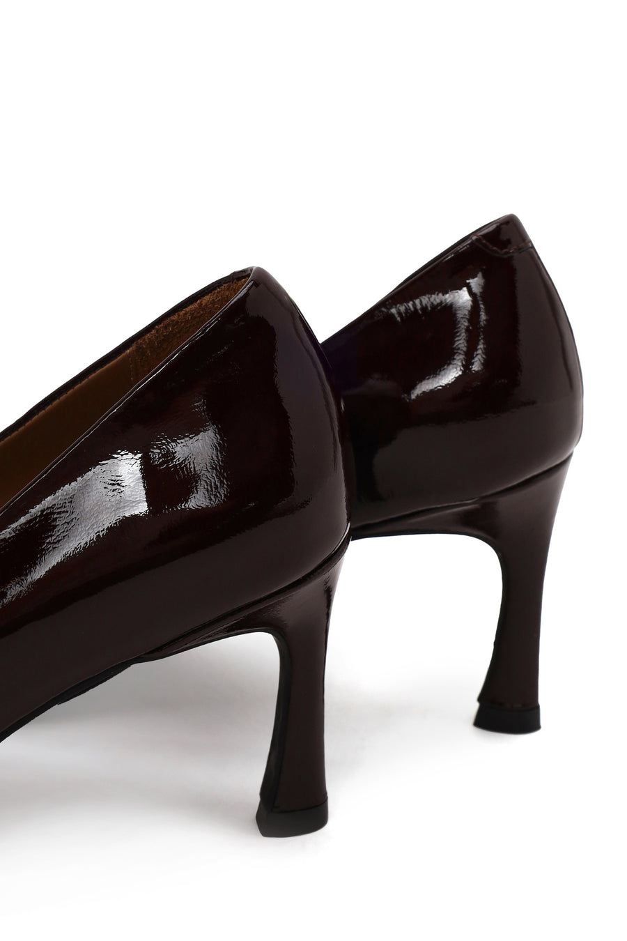 Kadın Bordo İnce Topuklu Rugan Deri Stiletto