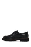 Male Black Lace-Up Thick-Soled Leather Casual Shoes | Derimod