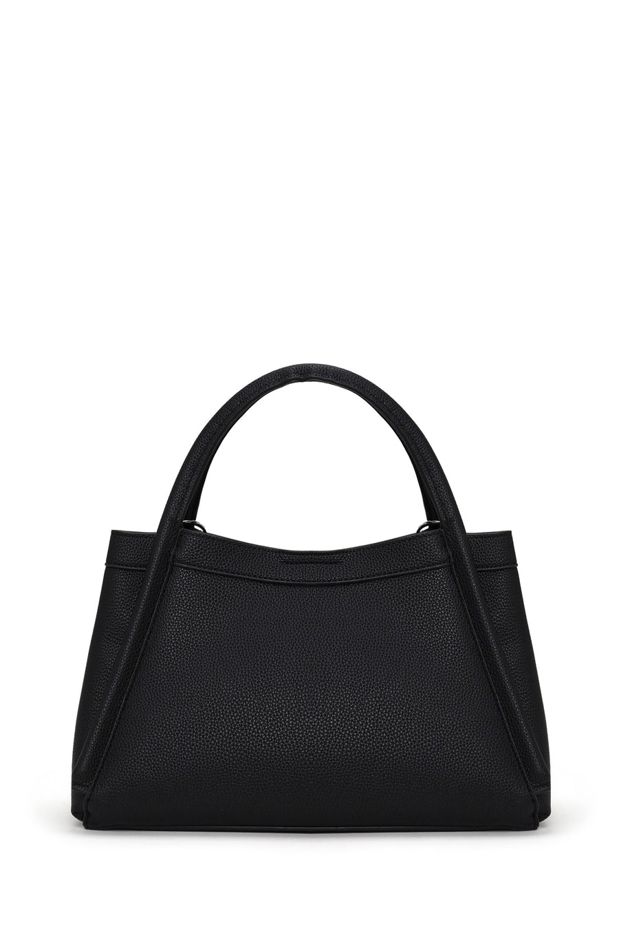 Woman Black Long-Strap Charm Shoulder Bag