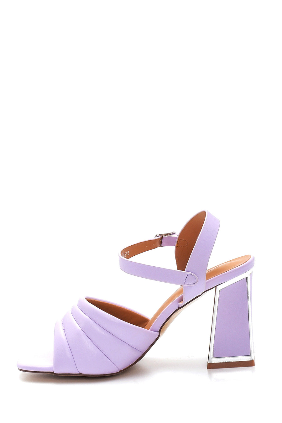 Women's Lilac Thick Heeled Sandals