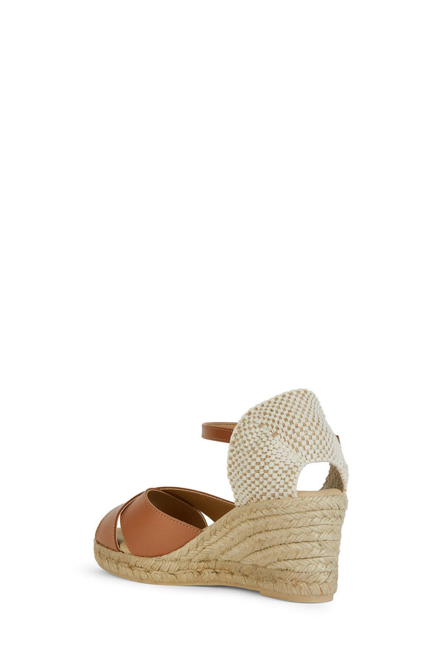 Geox Women's Brown Gelsa Wedge Heels Suede Leather Espadrille