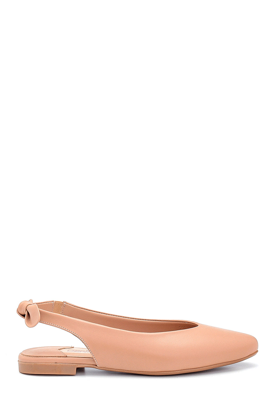 Women's Leather Bow Detailed Ballerinas 21SFD270018 | Derimod