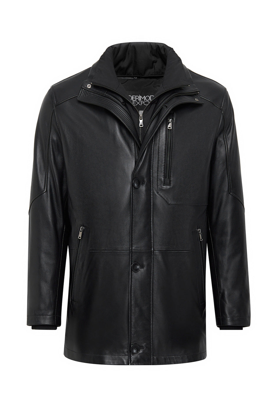 Nathan Men's Black Leather Coat 24WGE65581M | Derimod