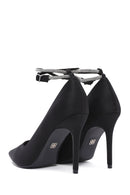 Women's Black Ankle Strap Stiletto Heel | Derimod
