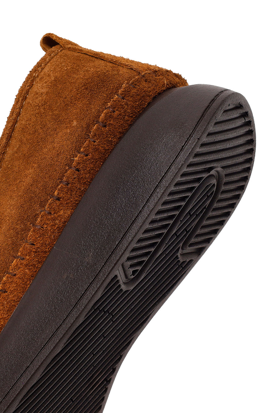 Kadın Taba Kalın Tabanlı Süet Deri Konfor Loafer