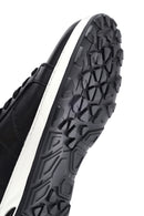 Men's Black Lace-up Thick-Sole Leather Sneaker | Derimod