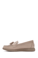 Women's Mink Tassel Leather Comfort Loafer | Derimod