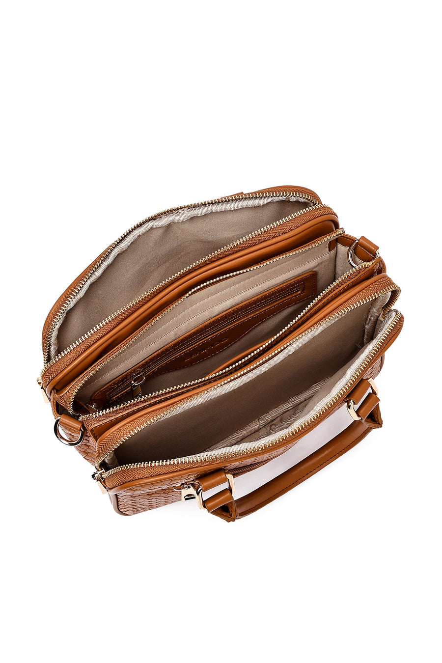 Women's Brown Long Strap Printed Classic Shoulder Bag