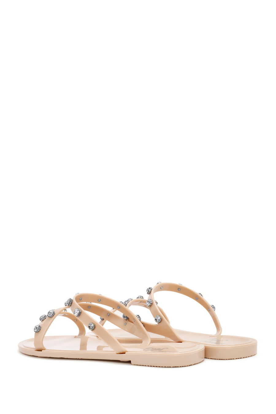 Women's Beige Jelly Stone Slippers