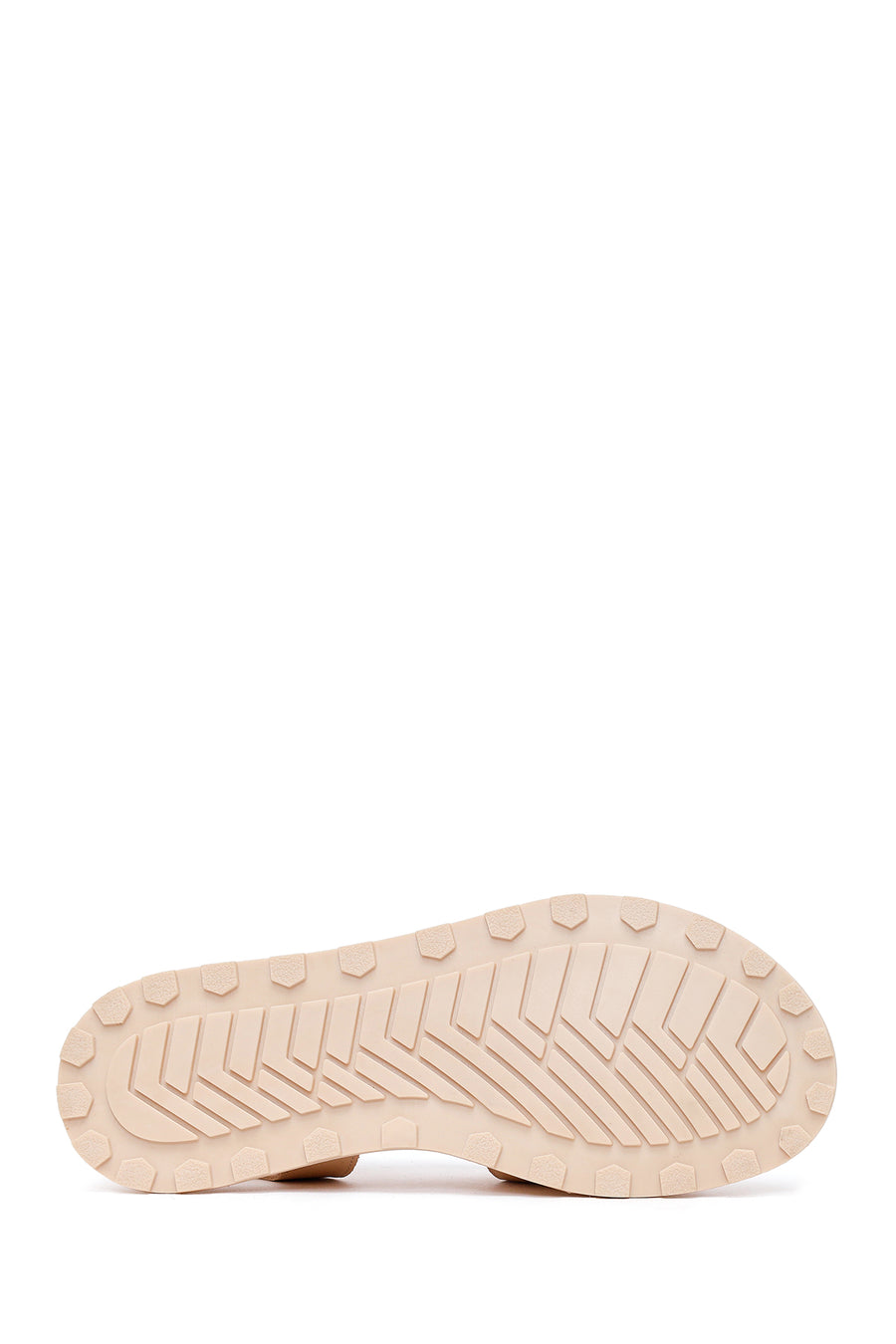 Woman Beige Buckled Leather Sandal