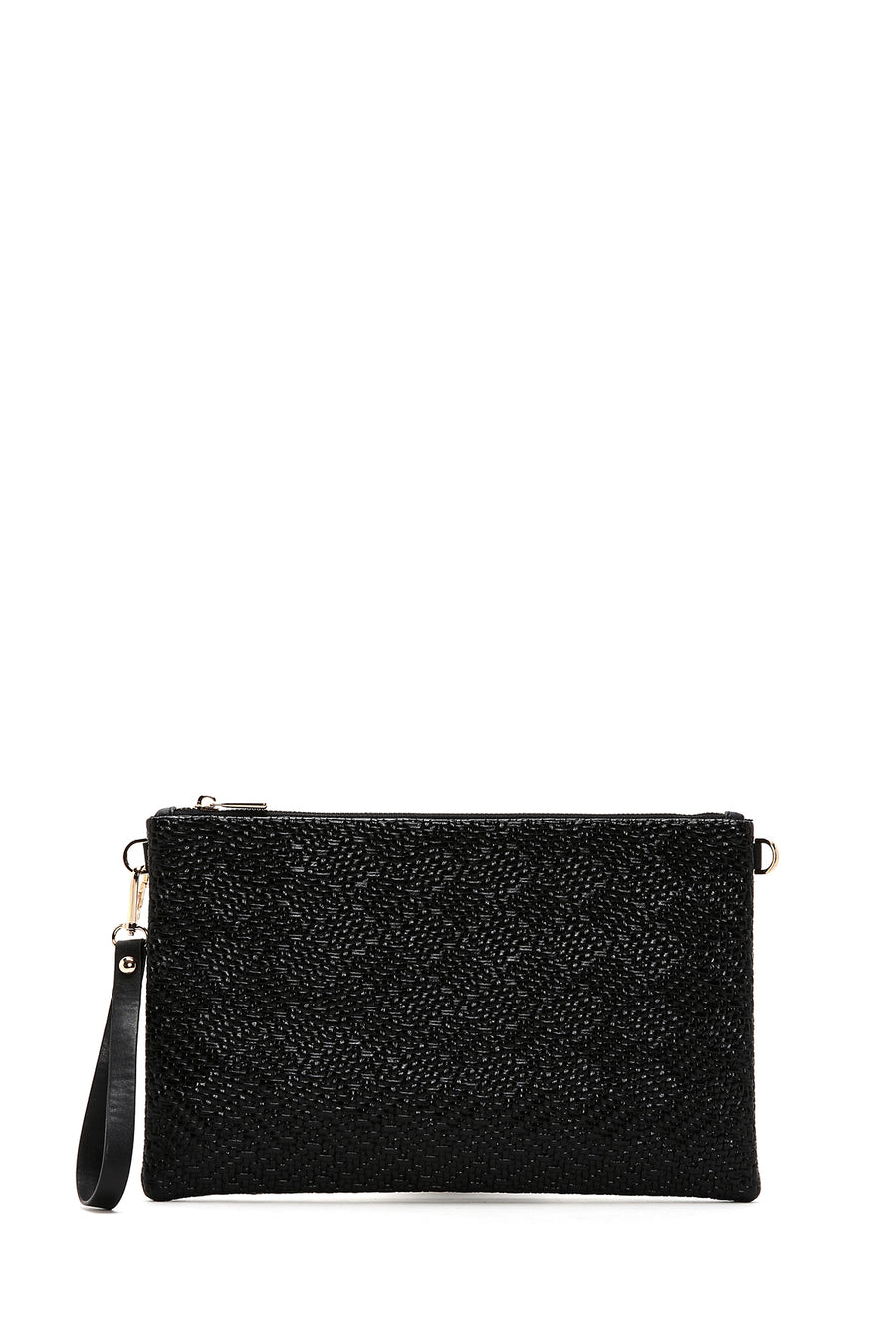 Women's Black Long Chain Strap Clutch Bag