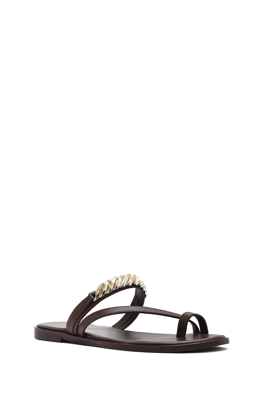Women's Brown Leather Slippers