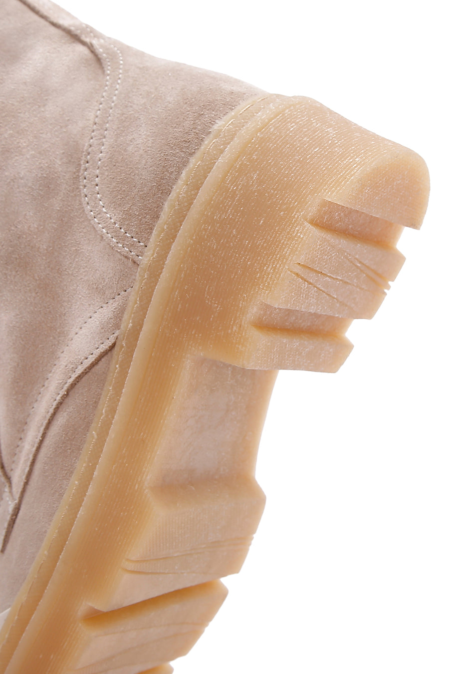 Women's Beige Suede Leather Boots