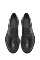Men's Black Leather Casual Loafer | Derimod