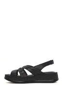 
Women's Black Thick Sole Leather Comfort Sandal
 | Derimod