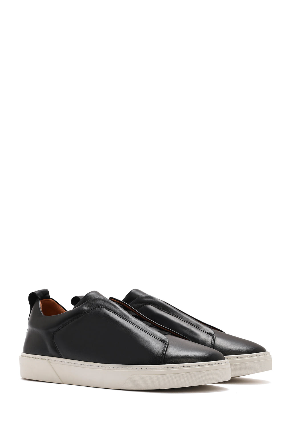 Erkek Siyah Deri Sneaker
