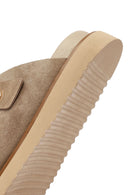 Women's Mink Suede Leather Slippers | Derimod