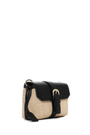 Women's Black Long Strap Straw Shoulder Bag | Derimod