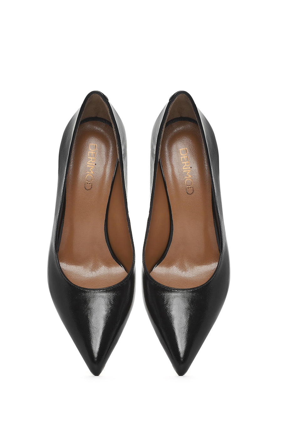 Women's Black Thin Heel Patent Leather Stiletto