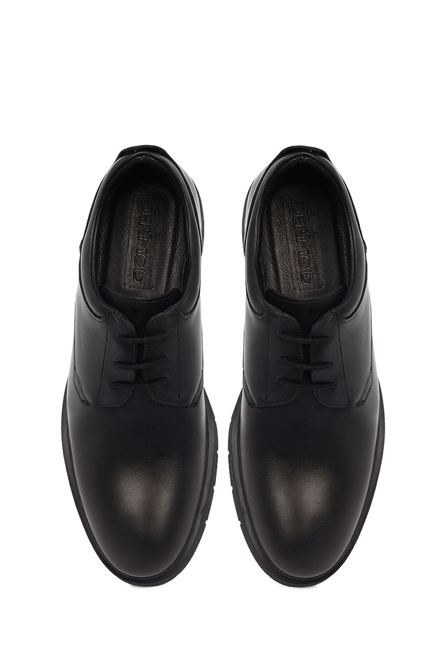 Men's Black Lace-up Leather Casual Shoes