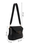 Woman Black Printed Shoulder Bag | Derimod