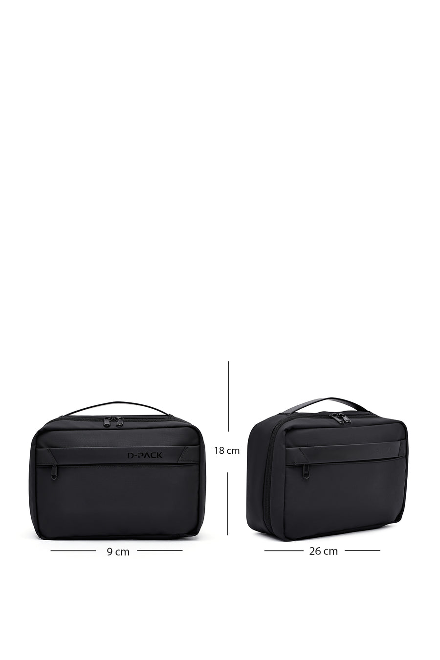 D-Pack Men's Black Fabric Handbag