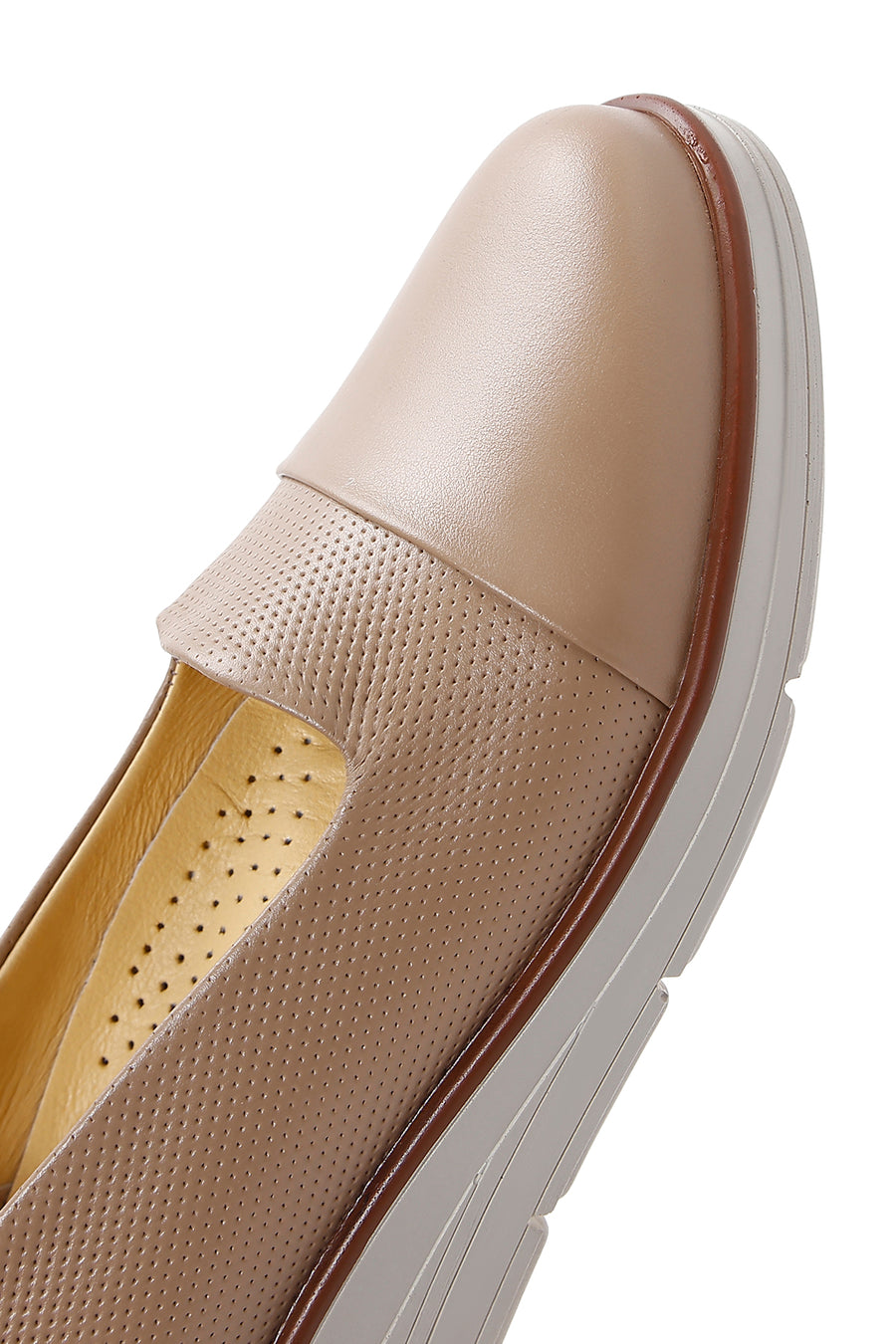 Kadın Vizon Deri Comfort Loafer
