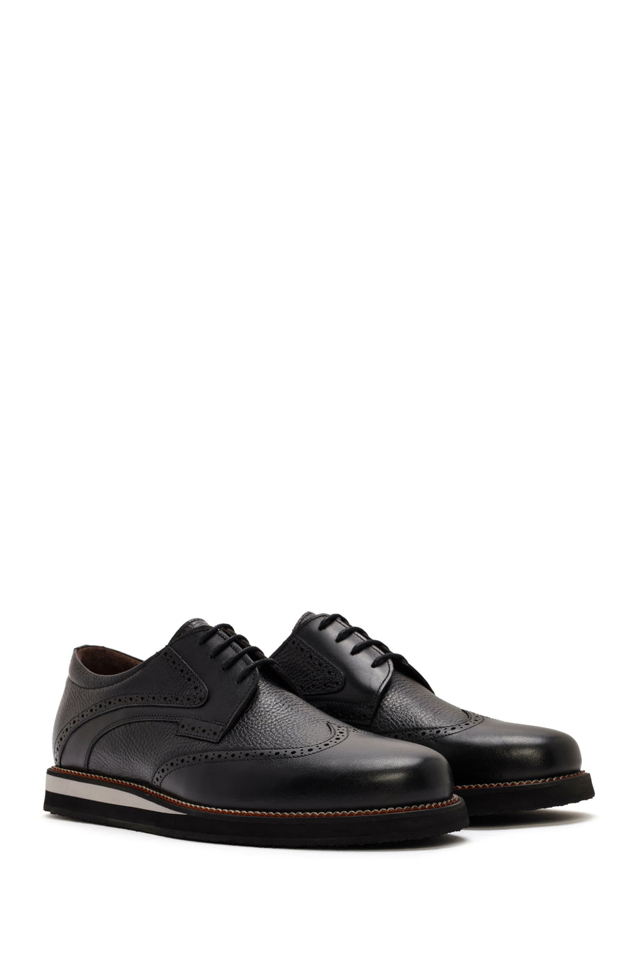 Men's Black Lace-up Leather Casual Shoes