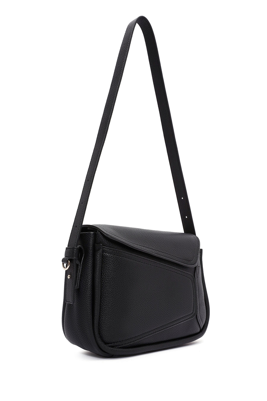Women's Black Long Strap Crossbody Bag