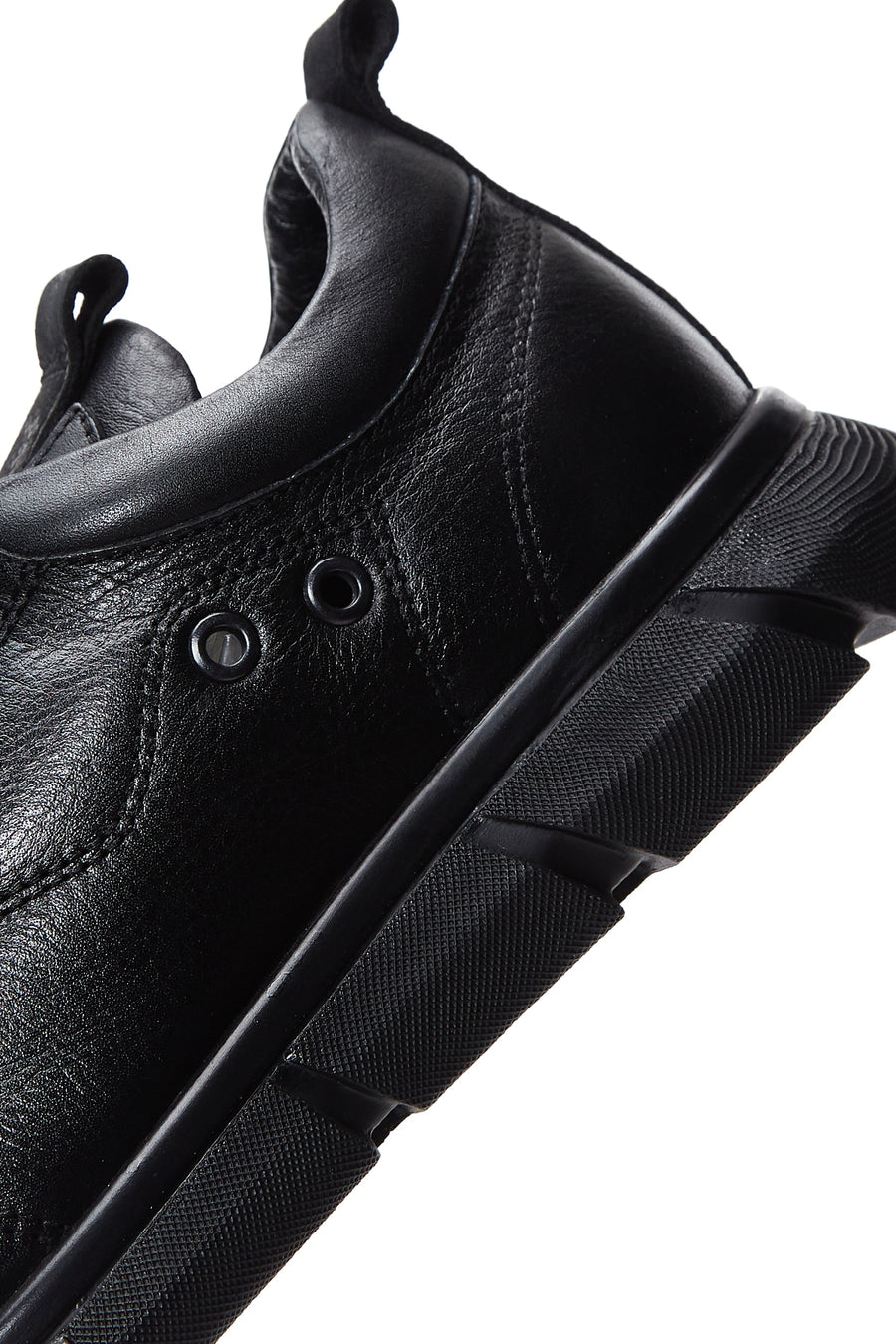 Men's Black Leather Casual Sneaker