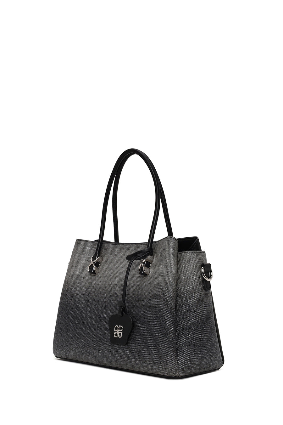 Woman Black Long Strap Printed Shoulder Bag