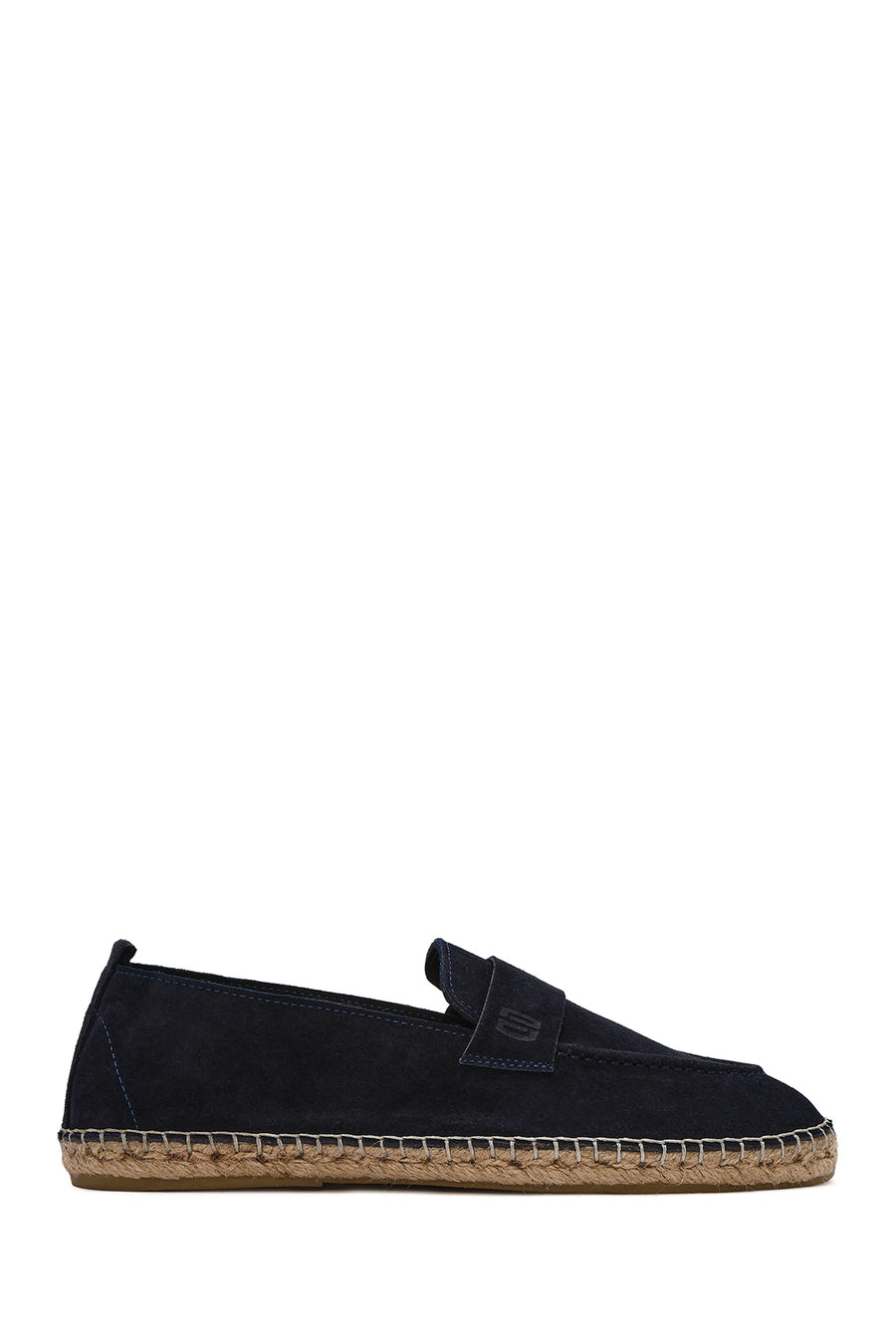 Men's Navy Blue Suede Leather Espadrille 25SFD770110 | Derimod