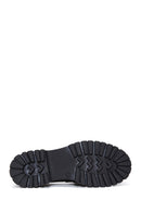 Kadın Siyah Kalın Tabanlı Deri Maskülen Loafer | Derimod